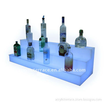 custom lucite LED wine shelf display stand